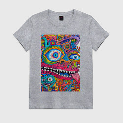 Женская футболка Психоделический монстр