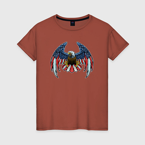 Женская футболка Eagle of USA / Кирпичный – фото 1