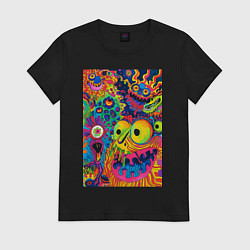 Женская футболка Психоделические лица