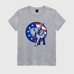 Женская футболка USA elephant