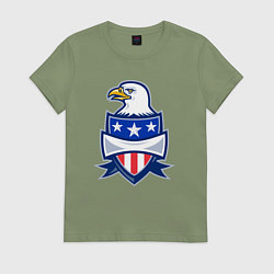 Женская футболка Орёл и американский щит