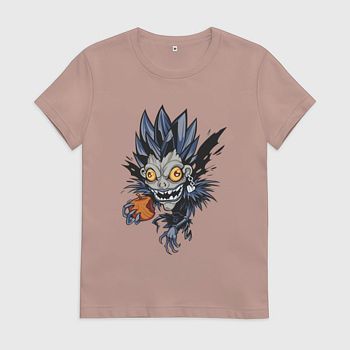 Женская футболка Тетрадь смерти Рюк мульт Death Note / Пыльно-розовый – фото 1