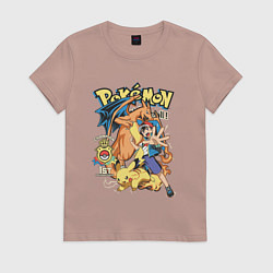 Женская футболка Покемоны все Pokemons