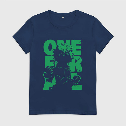 Женская футболка Моя геройская академия один за всех Деку / Тёмно-синий – фото 1