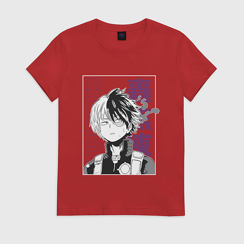 Женская футболка Моя геройская академия Шото Тодороки / Красный – фото 1