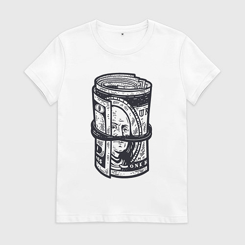 Женская футболка Dollars / Белый – фото 1