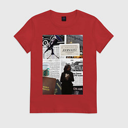 Женская футболка Журналист эстетика