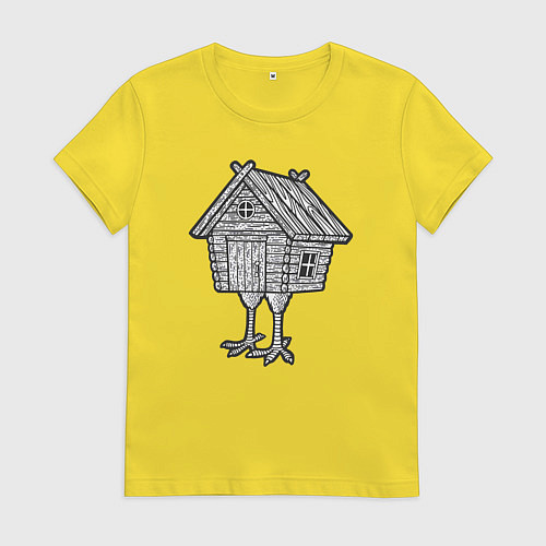 Женская футболка Избушка на курьих ножках / Желтый – фото 1