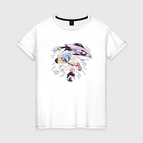 Женская футболка Медуза не умеет плавать в ночи / Белый – фото 1
