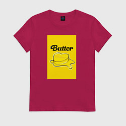 Футболка хлопковая женская Butter масло, цвет: маджента