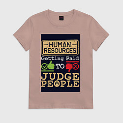 Женская футболка Прием на работу