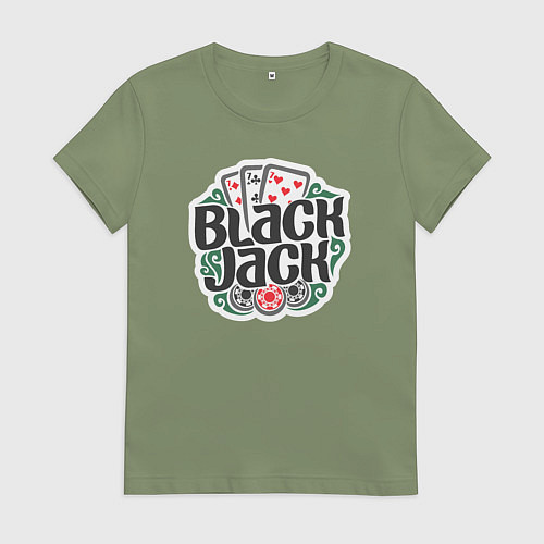 Женская футболка Блек-джек игра / Авокадо – фото 1