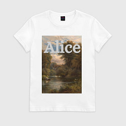 Женская футболка Alice сказочная Алиса