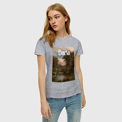 Футболка хлопковая женская Daria речка, цвет: меланж — фото 2