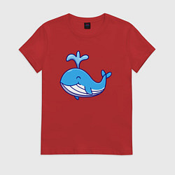 Женская футболка Милый кит