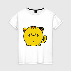 Женская футболка Пухлый котик