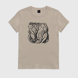 Женская футболка Природа и деревья в стиле модерн