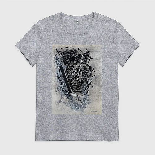 Женская футболка Абстрактная графика Blue / Меланж – фото 1