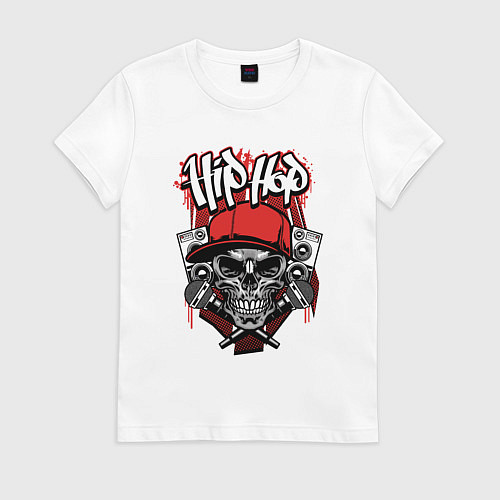 Женская футболка Hip-hop skeletor / Белый – фото 1