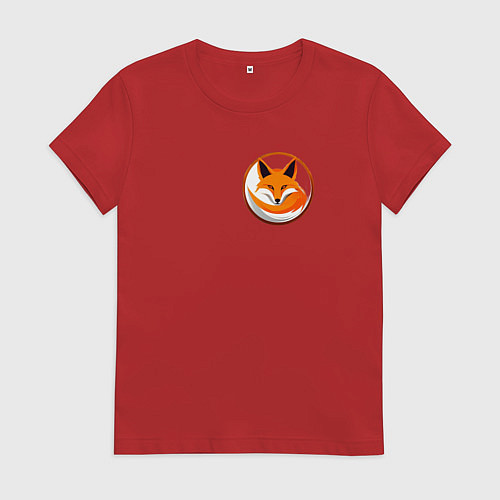 Женская футболка Дикая лисица / Красный – фото 1