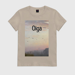 Женская футболка Olga птицы в тумане