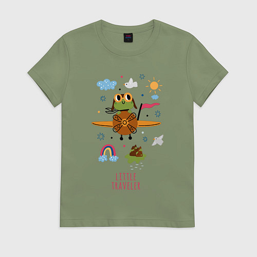 Женская футболка Лягушонок пилот / Авокадо – фото 1