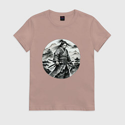 Женская футболка Самурай графика