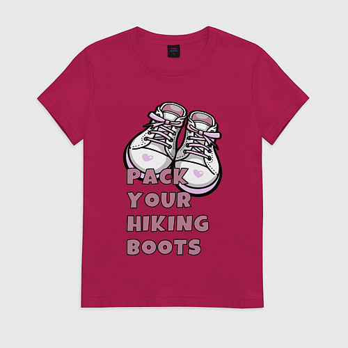 Женская футболка Pink boots / Маджента – фото 1