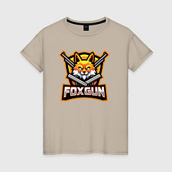 Женская футболка Fox gun