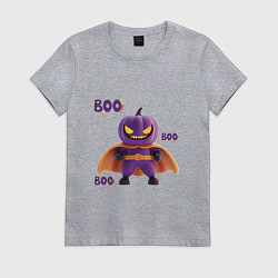 Женская футболка Тыква супермен - хеллоуин