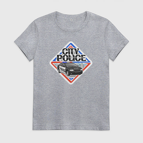 Женская футболка Городская полиция / Меланж – фото 1