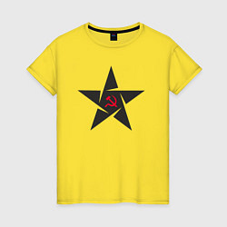 Женская футболка Black star USSR