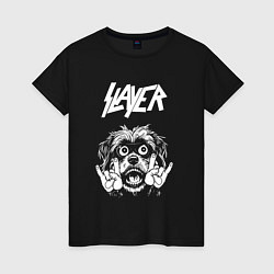 Женская футболка Slayer rock dog