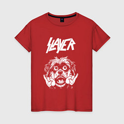 Женская футболка Slayer rock dog