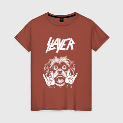 Женская футболка Slayer rock dog