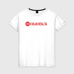 Женская футболка Deadlock red logo