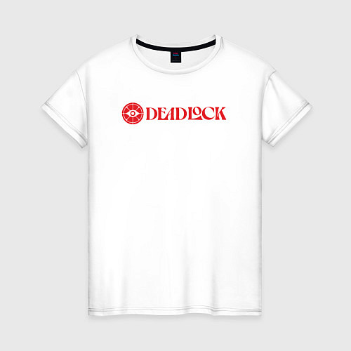 Женская футболка Deadlock red logo / Белый – фото 1