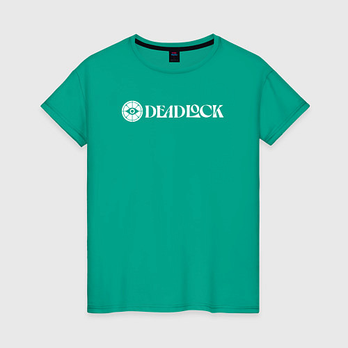 Женская футболка Deadlock white logo / Зеленый – фото 1