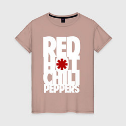 Женская футболка RHCP - title and logo