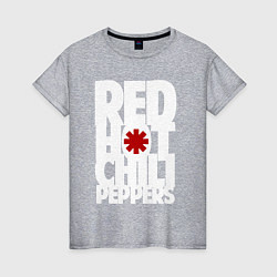 Женская футболка RHCP - title and logo