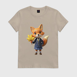 Женская футболка Лисичка в школьной форме