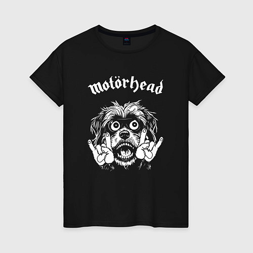 Женская футболка Motorhead rock dog / Черный – фото 1