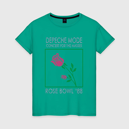 Женская футболка Depeche Mode - Rose Bowl 88 / Зеленый – фото 1