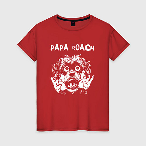 Женская футболка Papa Roach rock dog / Красный – фото 1