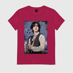 Футболка хлопковая женская Хан Stray Kids, цвет: маджента