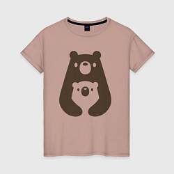 Женская футболка Мишки-обнимашки
