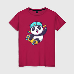 Женская футболка Skater panda