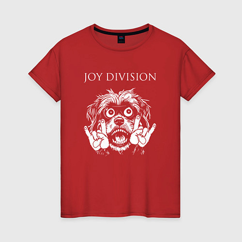 Женская футболка Joy Division rock dog / Красный – фото 1