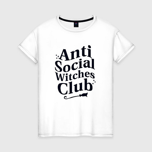 Женская футболка Anti social witches club / Белый – фото 1