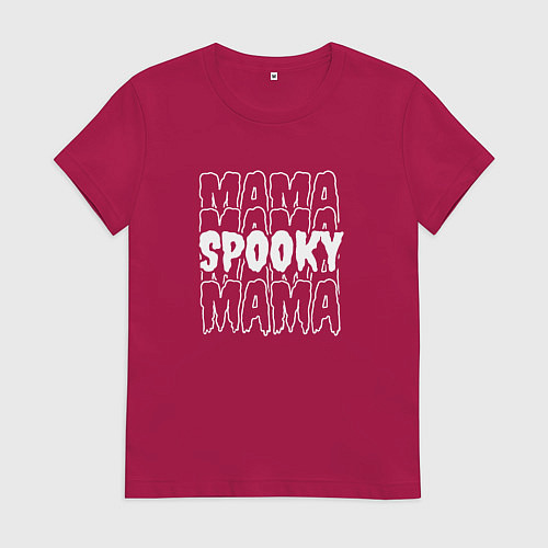 Женская футболка Spooky mom / Маджента – фото 1